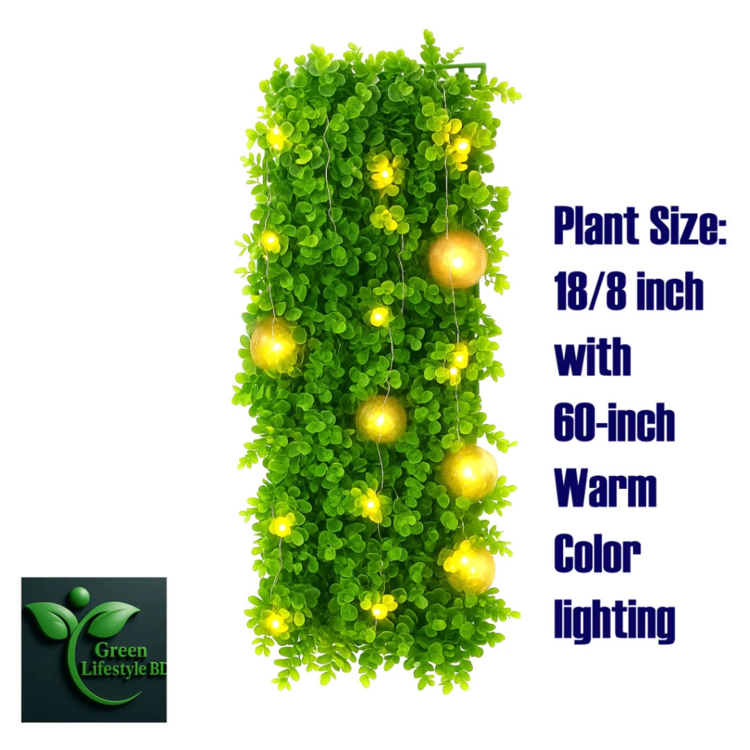 Lighting Wall decoration of green artificial plant 3