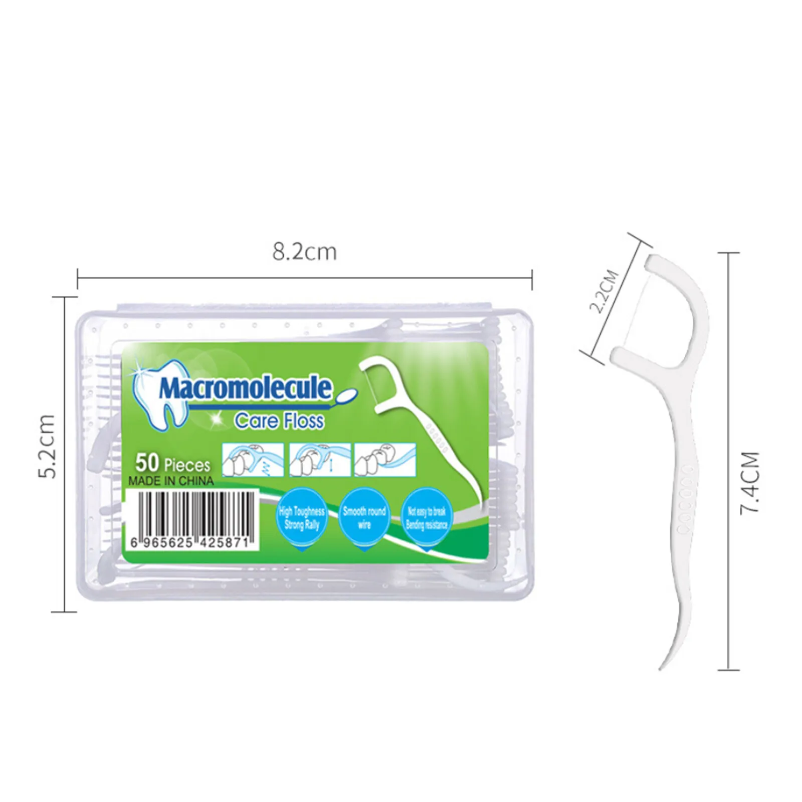 Tooth Cleaning / Dental Floss / Toothpicks / Mint Dental Floss Picks / Teeth Stick 50 Pieces Box 3