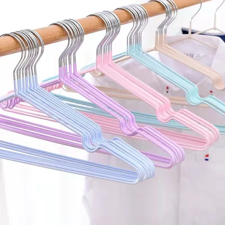 10 Pcs Non Slip Metal Hook Cloth Hangers For Delicate Fabrics Stylish Hangers 2
