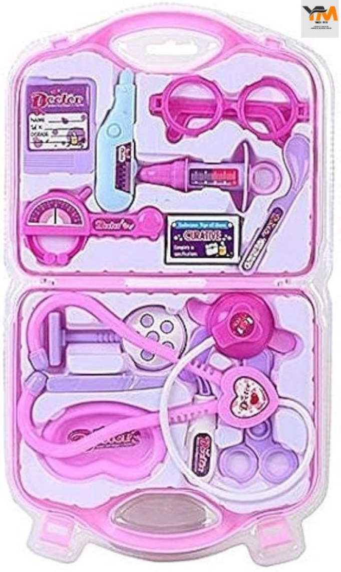 Doctor Play Set for Kids – Plastic Medical Kit with Stethoscope, Nurse &amp; Dentist Role Play Toys 3