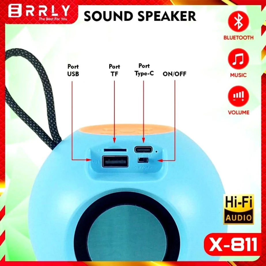 X811 Mini Portable Bluetooth Speaker With RGB Lighting 4