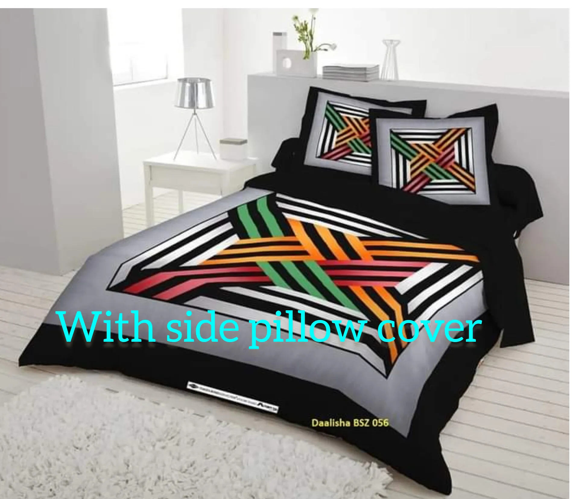 Luxurious Comfort Elevate Your Sleep Haven with Cotton Double Size Twill Panel Bed Sheet 7 5x8 5 ft King Size and Two Matching Pillow Covers 2
