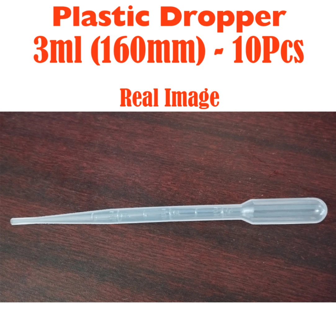 Dropper Plastic - 3ml (160mm) - 10 Pcs 3