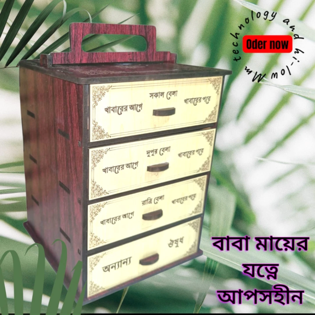 handcraft 4 layer medicine box 6