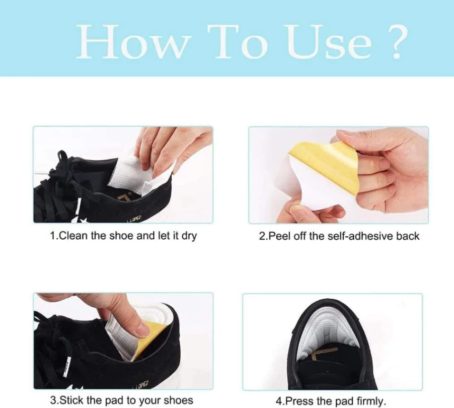 Heel Protector Pads, Heel Grips Liner, Heel Cushion for Loose Shoes, heel protector pad, heel pad, Shoe pad 3
