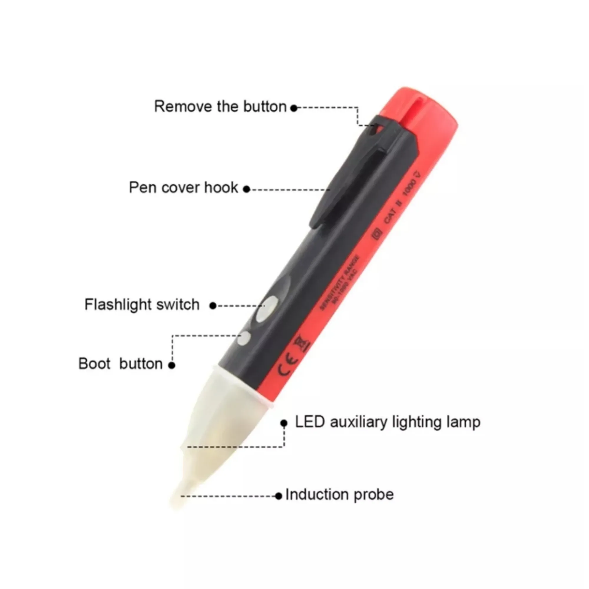 AC Voltage Detector NCV Non-Contact Tester Pen Voltmeter Sensor Test Range 90V to 1000V 5