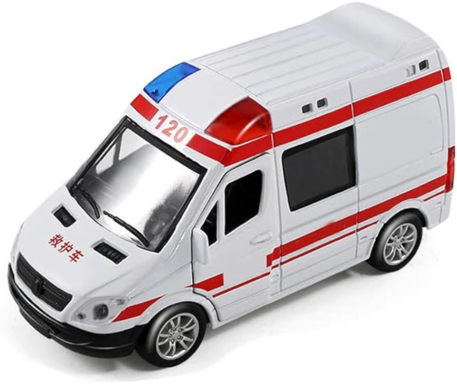Ambulance Toy with Realistic Lights, Sounds &amp; Movement – Battery Operated Emergency Rescue Vehicle for Kids 3