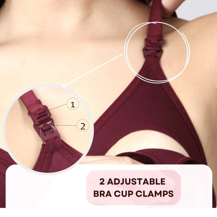 Breastfeeding Bra, Maternity &amp; Nursing Bra, Women&#x27;s Cotton Non Padded Bra one PCS 4
