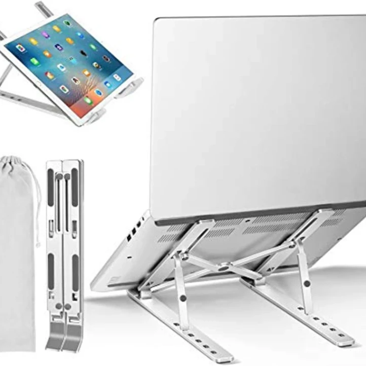 Laptop stand aluminum alloy adjustable multi-angle laptop stand for 10-17 inch tablet, notebook, laptop use. 2