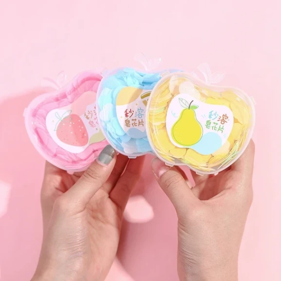 Portable Soap Paper Bath Hand Washing Disposable Soap Slice Mini Flower Travel Scented Petal Wash Hand Soap 5