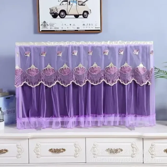32 Inch TV dust cover, Dustproof Lace Cloth Fabric TV dust cover 3