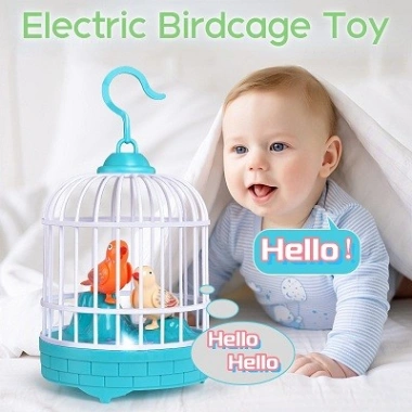 Talking bird, Bird Singing Toys, Mini Voice Control Induction Small Bird Cage Toys 2