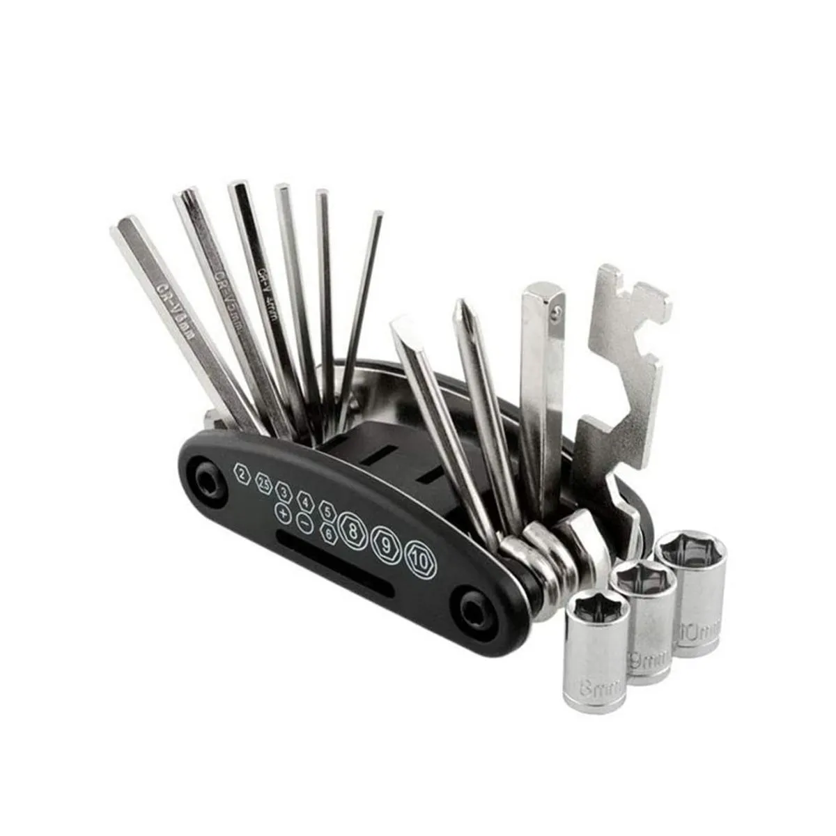 Bike Repair Tool Kit 16 in 1 Portable Socket Multipurpose Wrench Bicycle Multi Tool 2