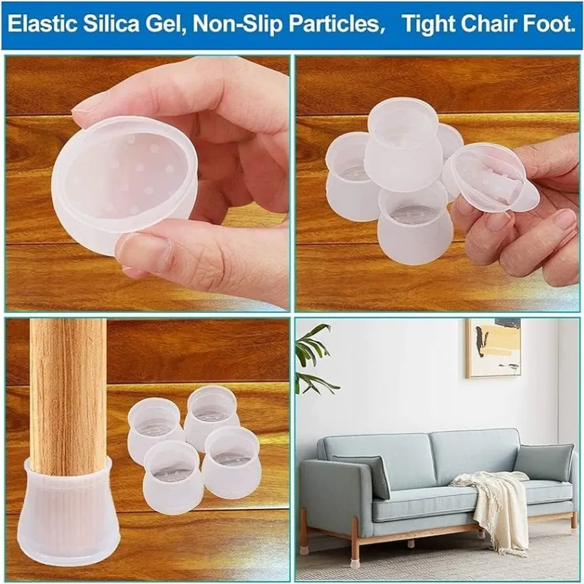 Silicone Chair Leg Round Caps 4Pcs/set 3