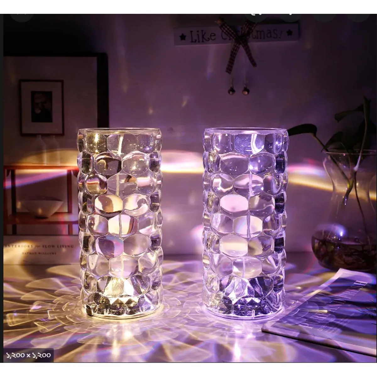 16 Colors Acrylic Material Crystal Table Lamp Water Drop Lamp with Touch and Remote