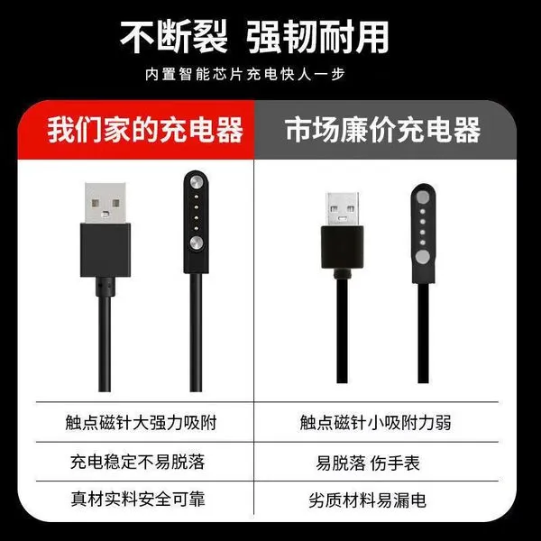 Image of Universal Smart Watch Charger Cord Magnetic Charging Cable 4 Pin USB Charging Cable For Smart Watch