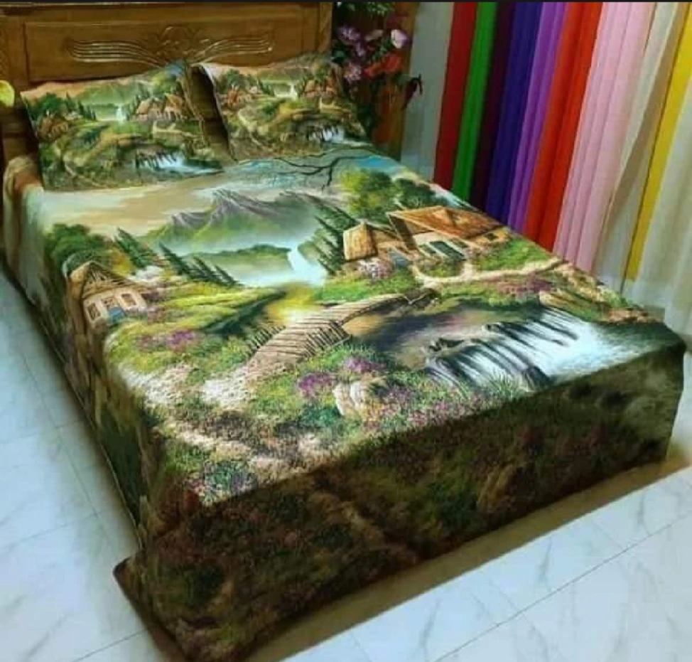 King size Bedsheed. New collection size7.5&#x2F;8.5 feet with two pc pillow cover 2