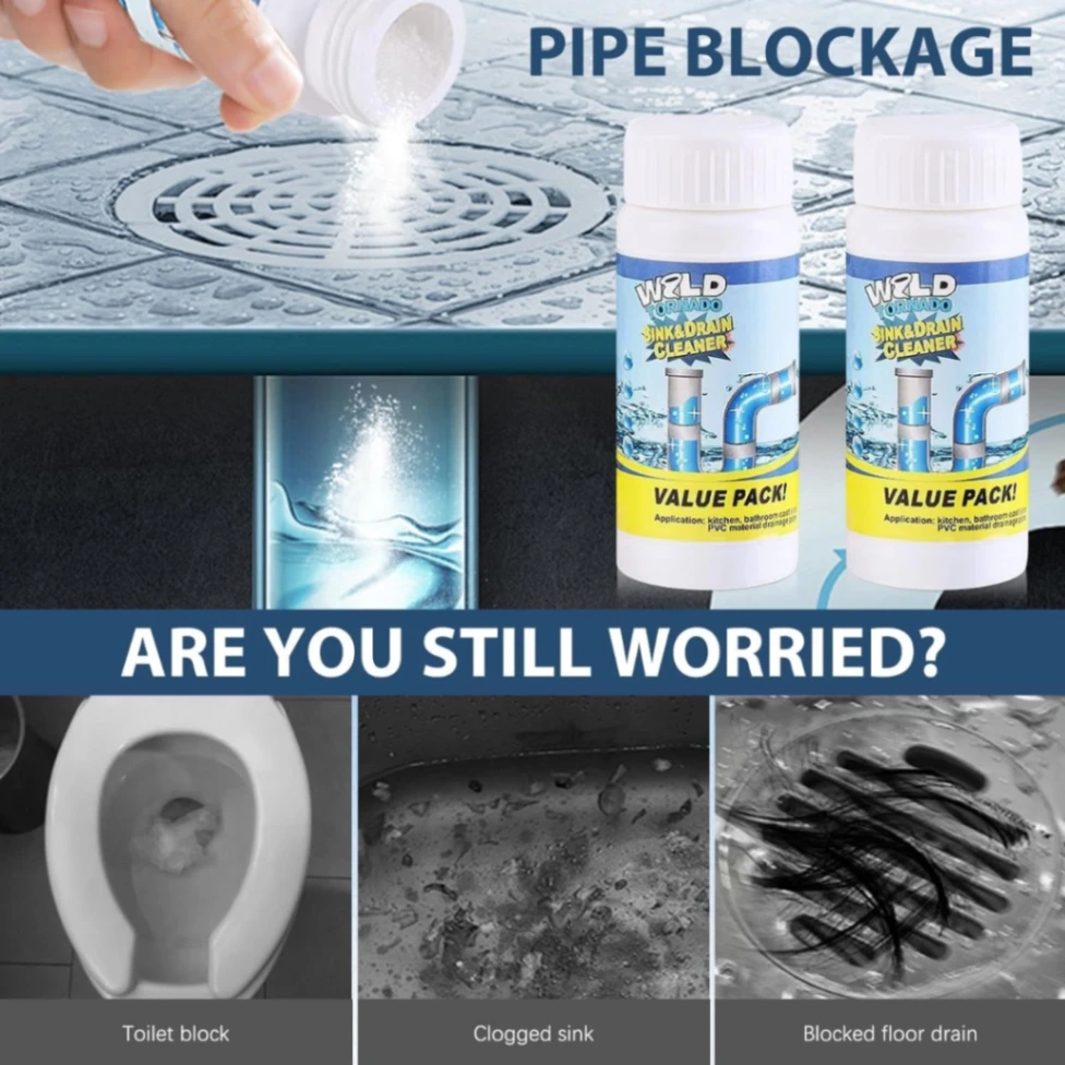 Powerful Sink Drain Cleaner Portable Powder Cleaning Tool Super Clog Remover 4