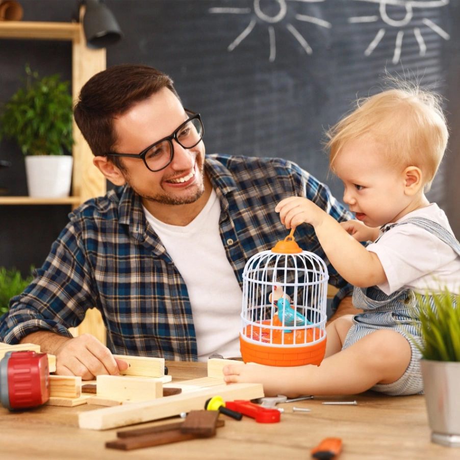 Talking bird, Bird Singing Toys, Mini Voice Control Induction Small Bird Cage Toys 6