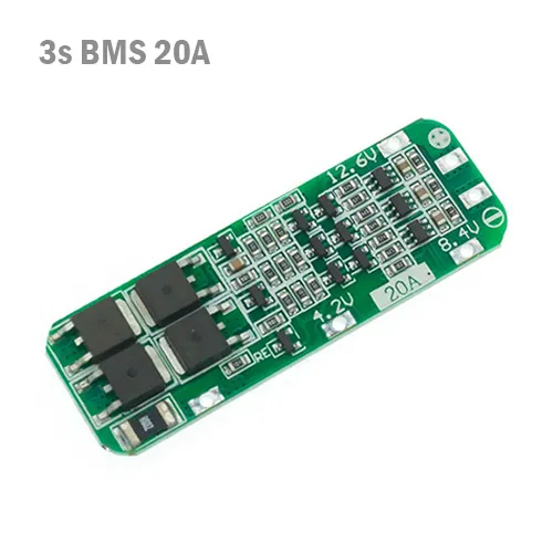 3S 20A Li-ion Lithium Battery Charger PCB BMS Protection Board 12.6V - Reliable Lipo Cell Module 64x20x3.4mm - Perfect for Battery Management 5