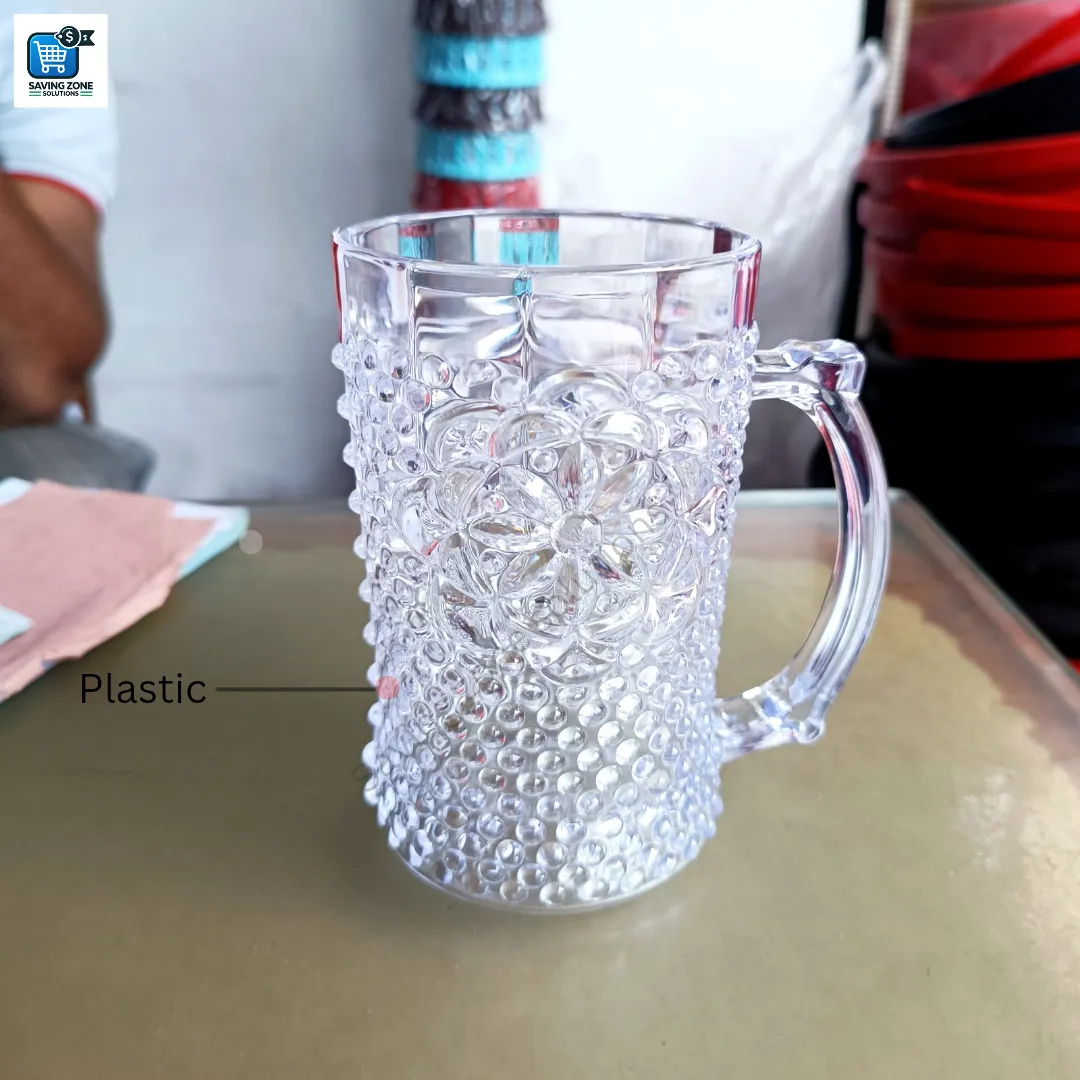 250ml Unbreakable Plastic Water Mug Stylish Crystal Design Drinking Cup for Daily Use 6