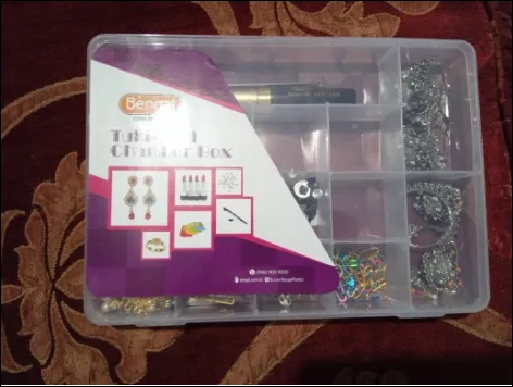 Storage Box 15 Compartment Ornaments Plastic Storage Box Case for Bead Rings Jewelry Display Organizer Only Box 1