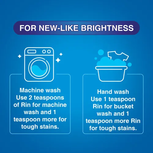 Rin Advanced Synthetic Laundry Detergent Powder 500g 3