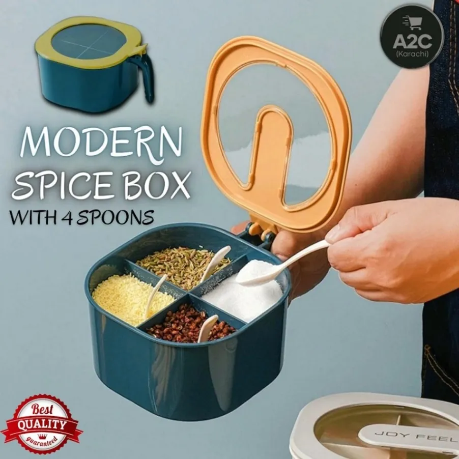 Spice Box 4 in 1- Masala Box - Spice Containers - Kitchen Spice Box - kitchen spice containers 6