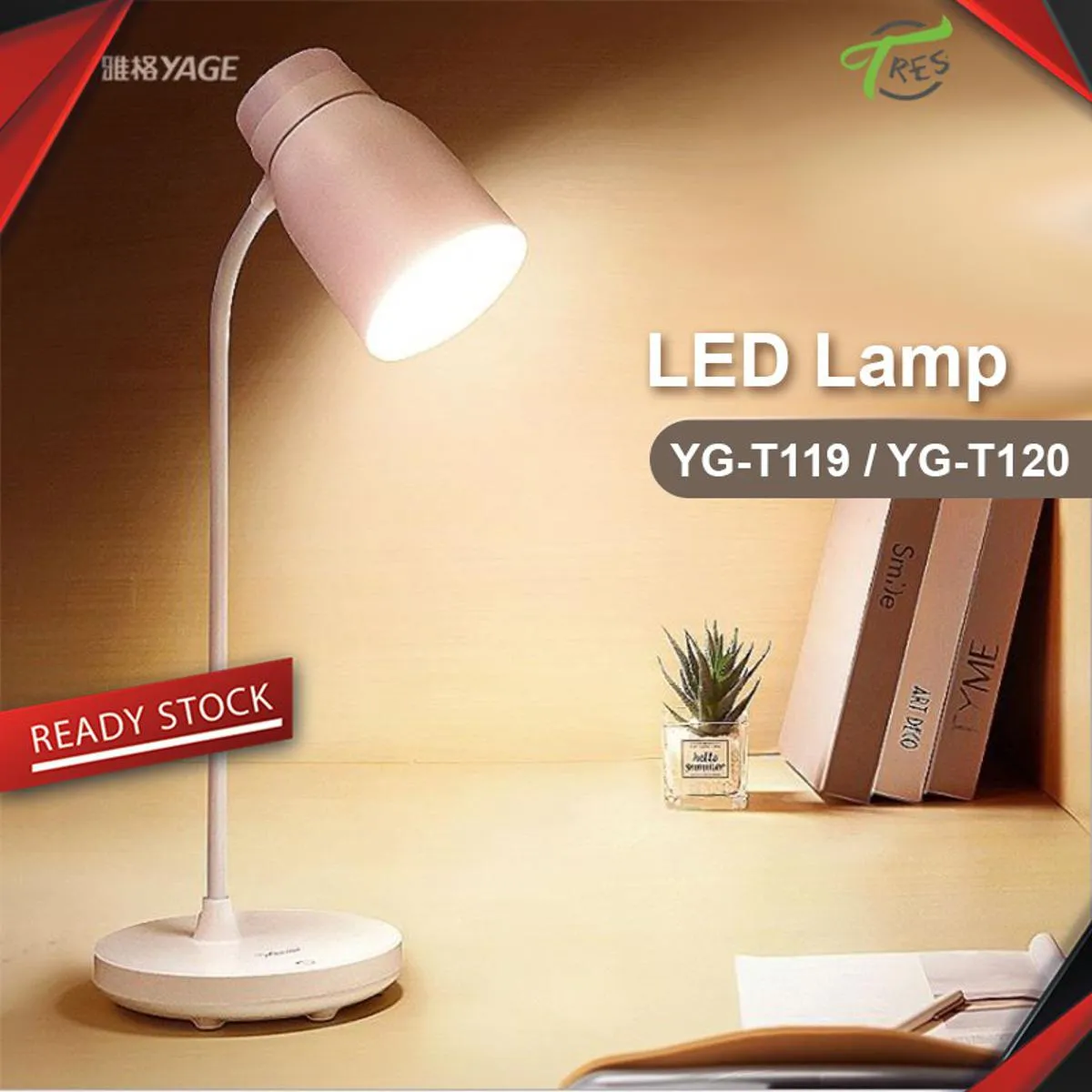 Image of YAGE Table Lamp | Best Touch-Control, Eye Comfort | Rechargeable Lamp | Best Reading Lamp YG-T119C