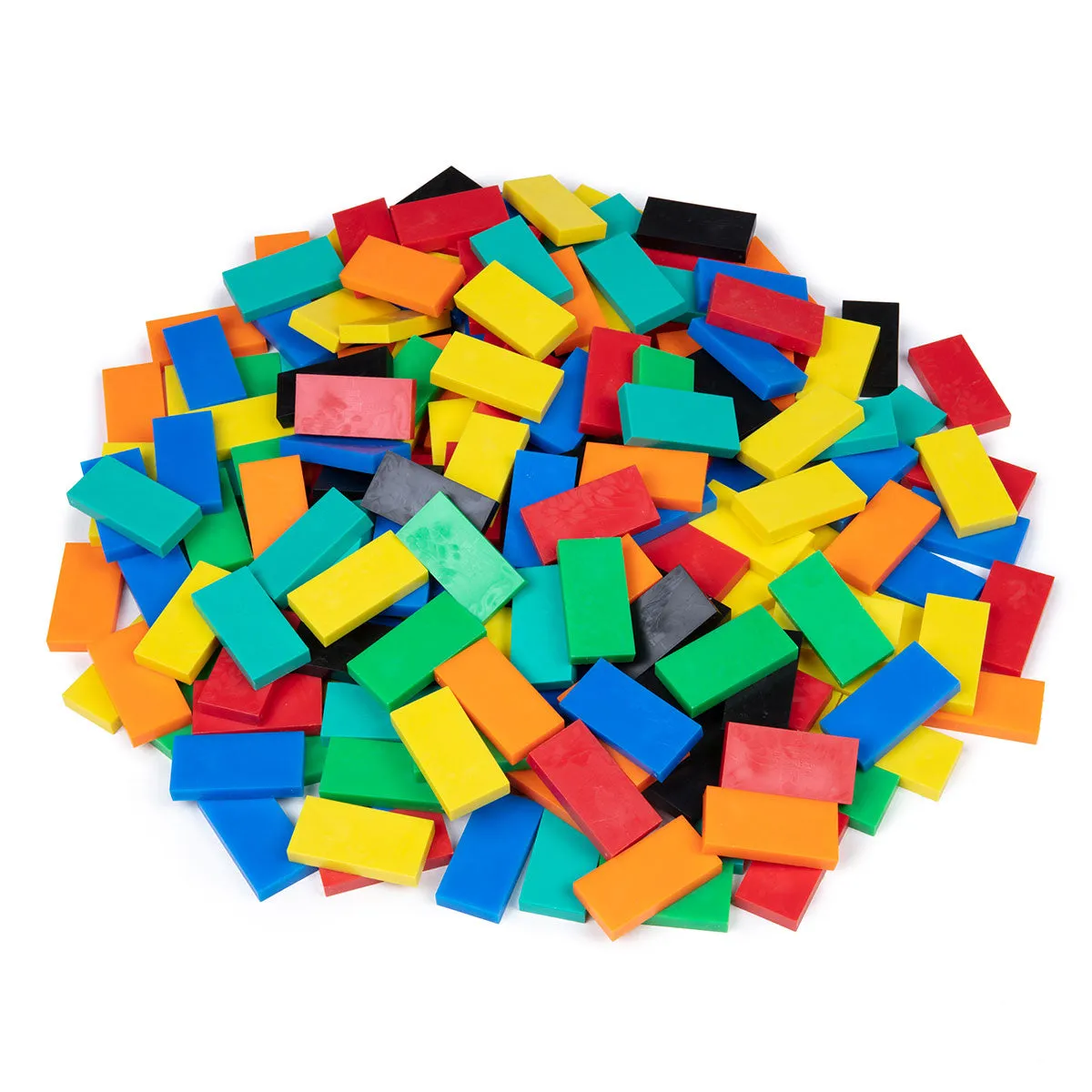 100Pc Plastic Domino Brick Set - Kids Colorful Plastic Dominoes Blocks Game Toys Set 2