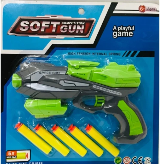 Kids Soft Foam Blaster Toy with 5 Foam Darts – Safe Target Shooting Game Set 2
