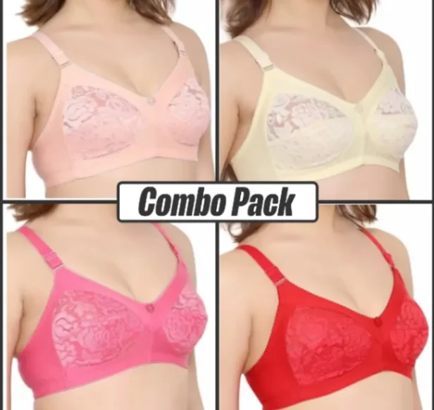 4 Pcs Best Quality Stylish &amp; Stretchable Net Bra For Girls &amp; good quality bra 2