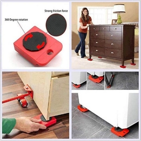 Furniture Easy Moving Tool Set, Heavy Furniture Moving & Lifting System, Maximum Load Weight 6