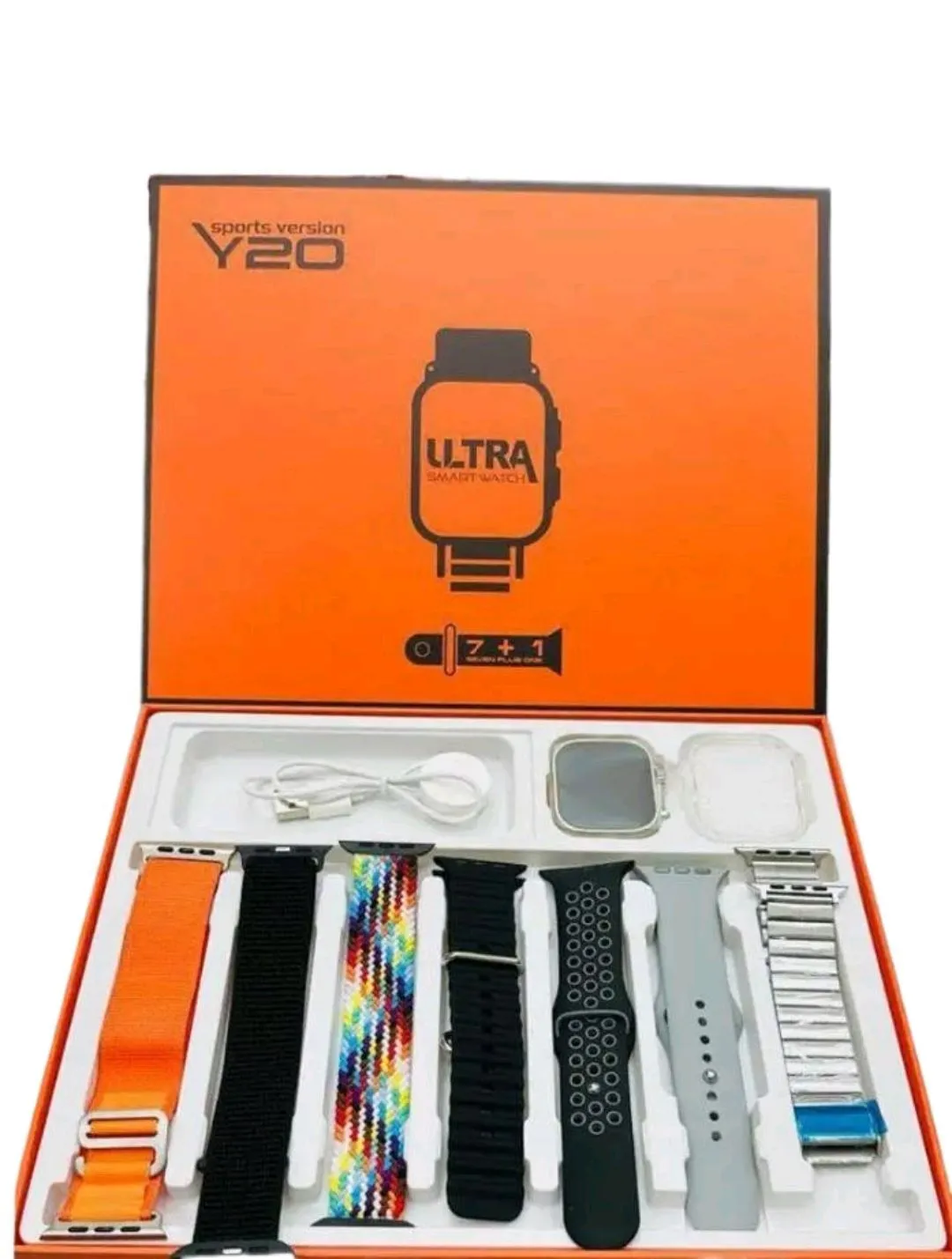 High performance Y20 ultra 7in 1 combo 49mm real screw lock strap with watch case 3