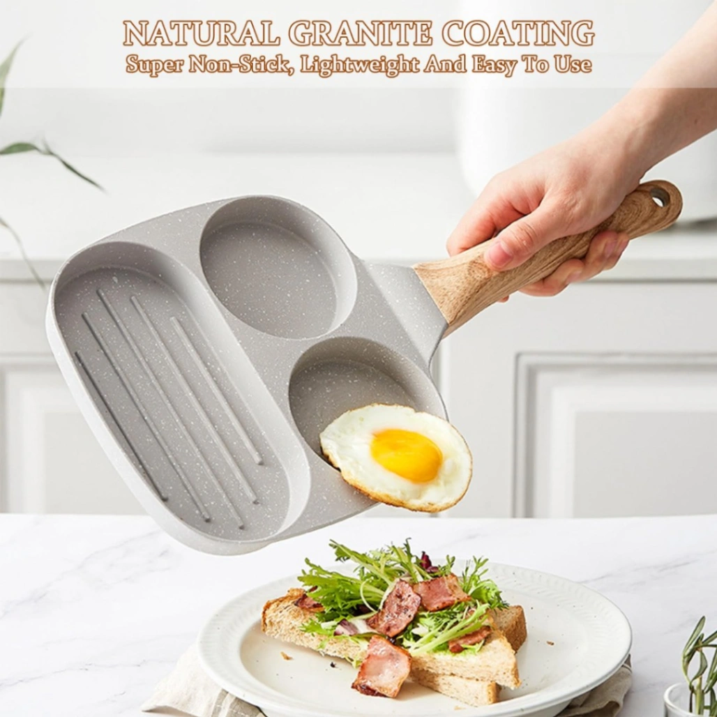 Breakfast Frying Pan,, Cooking Fry Pan fo Nonstick Egg Frying Pan, 3-in-1 Nonstick Panr Breakfast, 7
