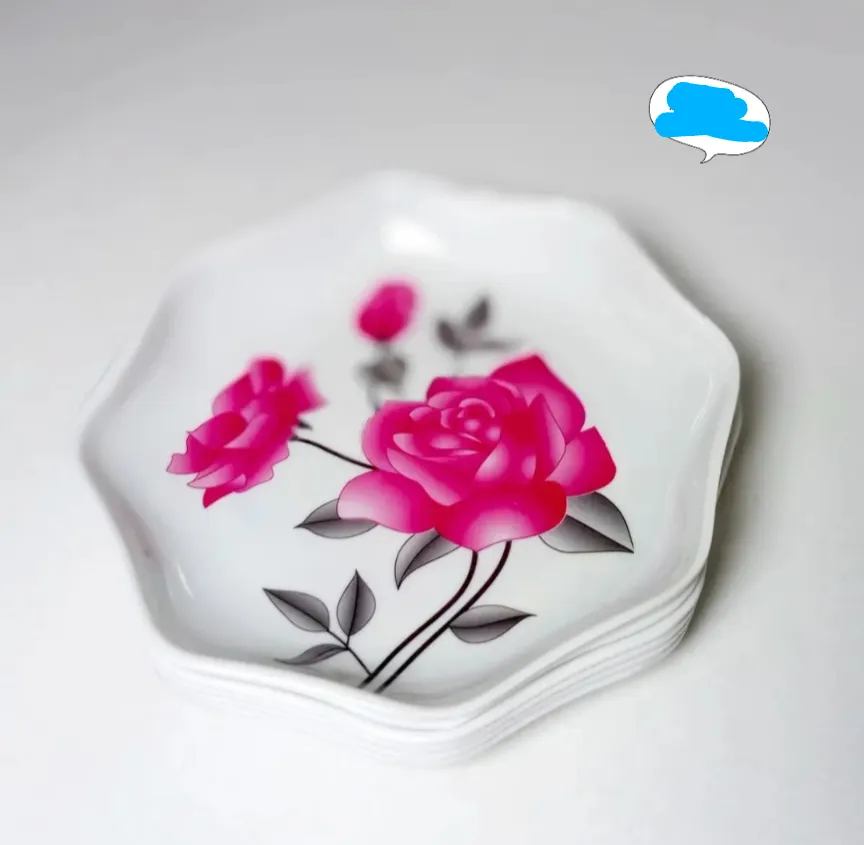 Stylish Melamine Plate 6 5 Size for Home Office 6Piece 4