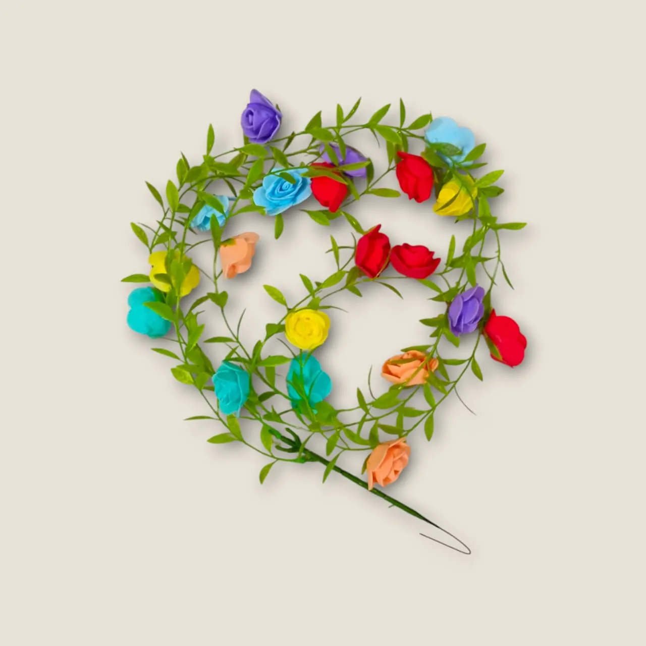 4 leaf vine set decorated with artificial roses 4