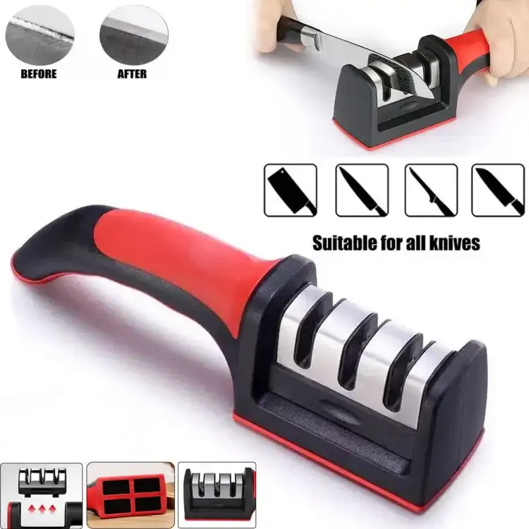 Knife Sharpener Stainless Steel Kitchen Tool Sharpening Stone Grinder Knives Sharpener Kitchen Tools 2