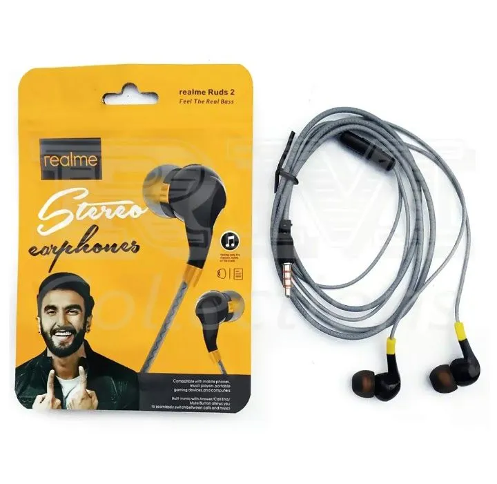 2 Pcs Realme Stereo Earphone Buy 1 Get 1 Combo offer 2