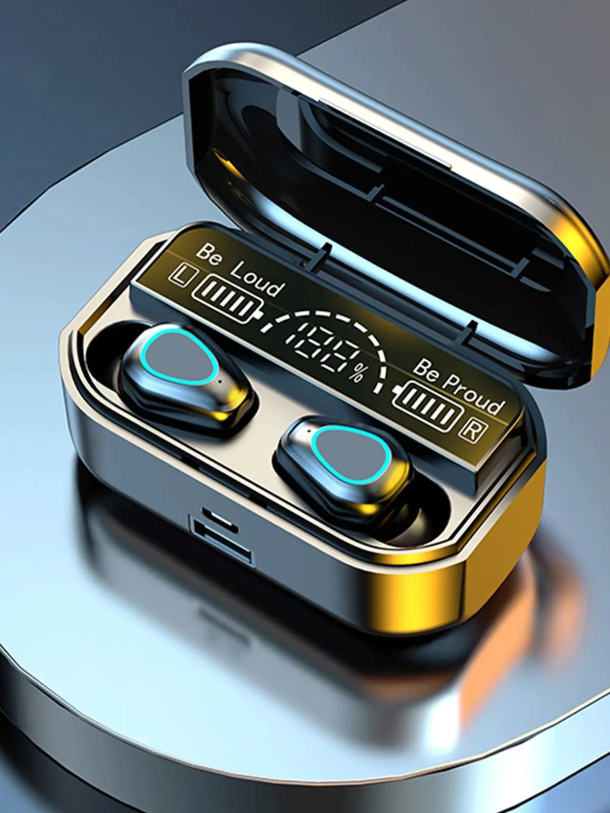 M10 TWS Wireless Earphone Touch Bluetooth Earplugs Bluetooth Version V5 3 In The Ear Stereo Sport Headsets Noise Reduction Digital display Good effect and easy to use Bluetooth Headphone 2