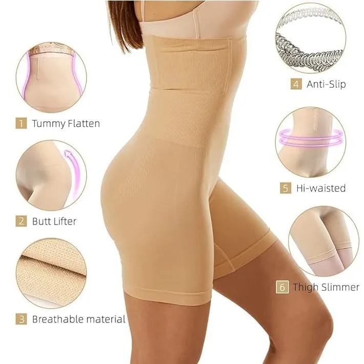 Women Body Shaper Tummy Control Shorts Slimming Underwear High Waist Shaping Panties Thigh Slimmer Safety Short Pants Shapewear 3