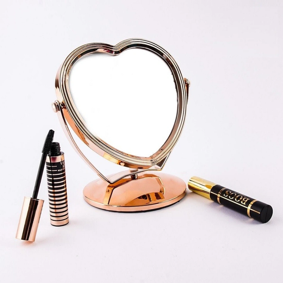 Love Shape Cosmetic Makeup Mirror, Maple Leaf Table Mirror 3