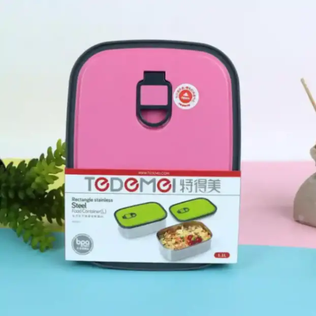680ml Rectangle Stainless Steel Food Container&#x2F;Lunch Box 1 pcs 6