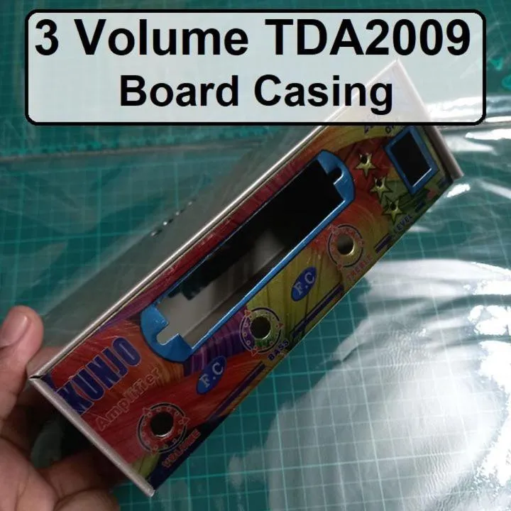 Amplifier Cabinet Professional Power Amplifier 3 Volume Base Tone TDA2009 Circuit Board Audio Three Channel Circuit Casing Metal Box DIY Case 5