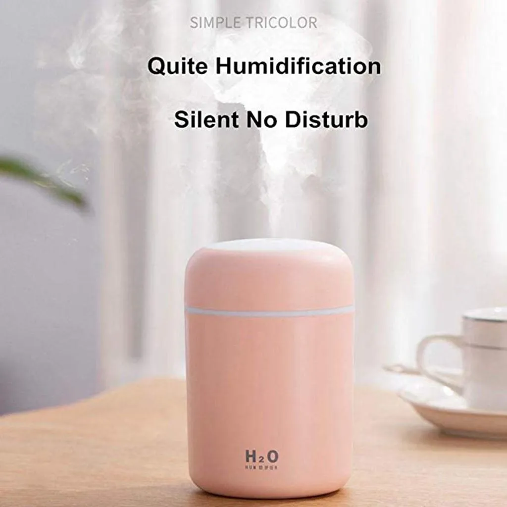 Usb Colorful Humidifier Mini Portable Useable In Car Home Cup Humidifier-300Ml - Humidifier 3