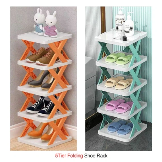 5 Layer Foldable Shoe Rack Organizer, Smart Foldable Shoe Rack 2