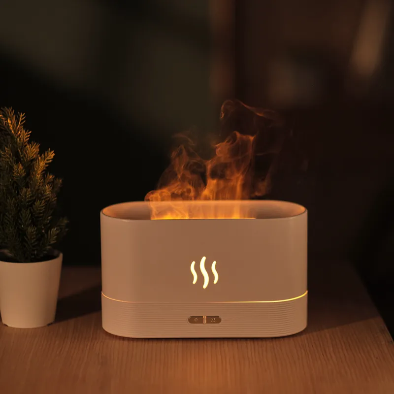 DQ701 Flame Effect Humidifier Led Night Light Fire Humidifier Aroma Diffuser Humidifier 4