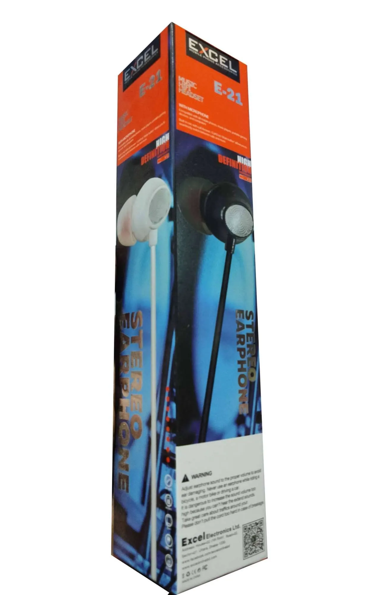 Excel E21 Wired Earphone (Black) – High-Definition Stereo Sound 4
