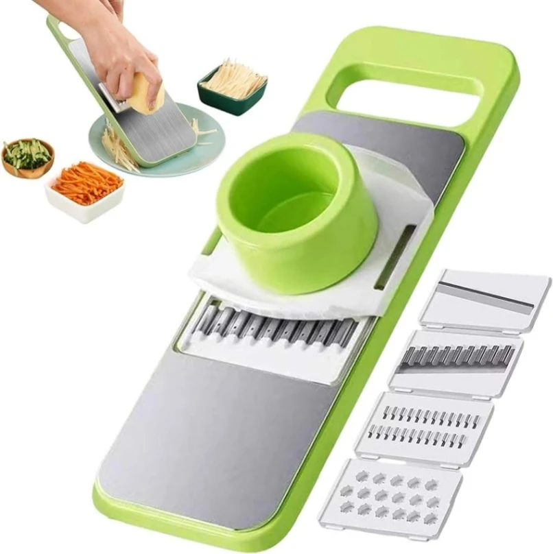 5 in 1 Stainless Steel Vegetable Cutter – Multi Function Slicer, Grater &amp; Chopper for Kitchen 5