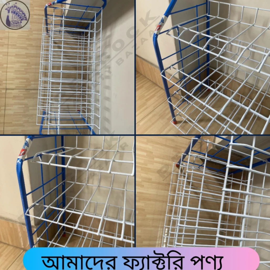 4 Layer Shoe Rack Powder Coated Metal 3